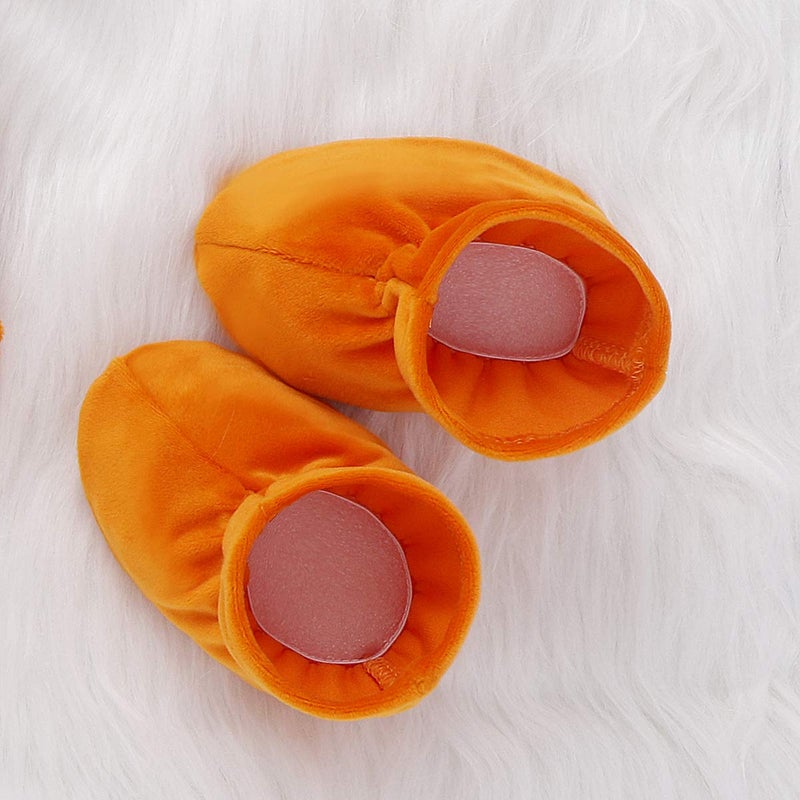 Lamuusaa Newborn Baby Girls Boys Halloween Costumes Sleeveless Pumpkin Romper Bodysuit Hat Socks Halloween Outfits 0-3Y (1-2Y, Orange) - Image 5